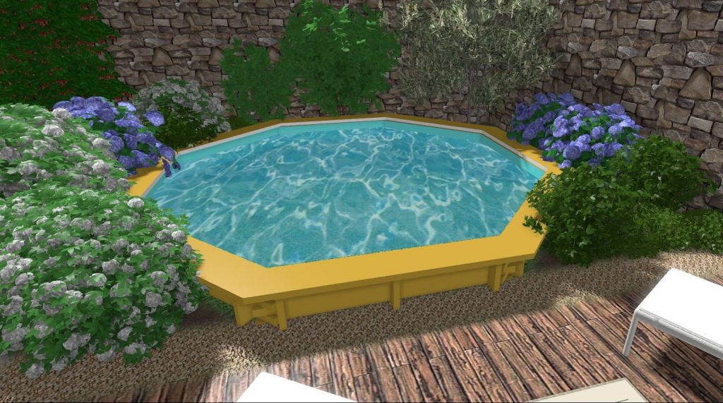 progettazione giardini, Piscina legno verde design progettazione giardini terrazzi spazi area verdedesign.it, digitale, computer grafica